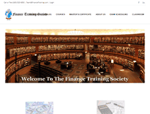 Tablet Screenshot of financetraining.com